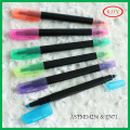 Multi-colors available high quality fluorescent ink dual tips pen